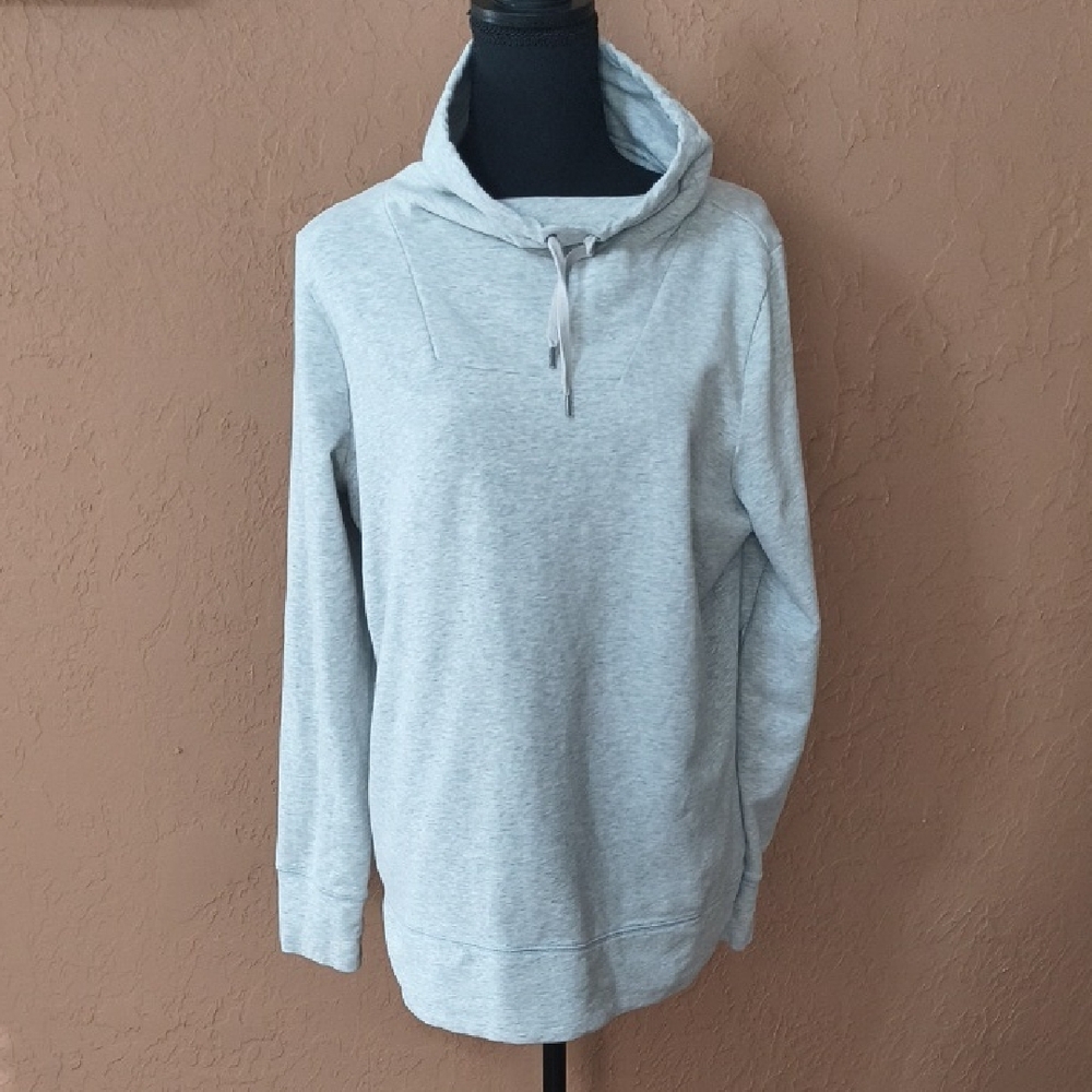 L.L. Bean Light Gray Women's Funnelneck Sweatshirt Size LP